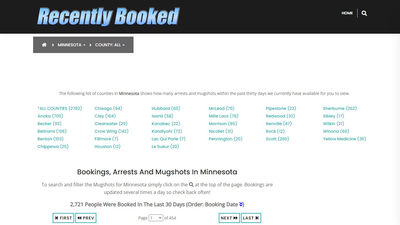 Recent bookings, Arrests, Mugshots in Mille Lacs County,